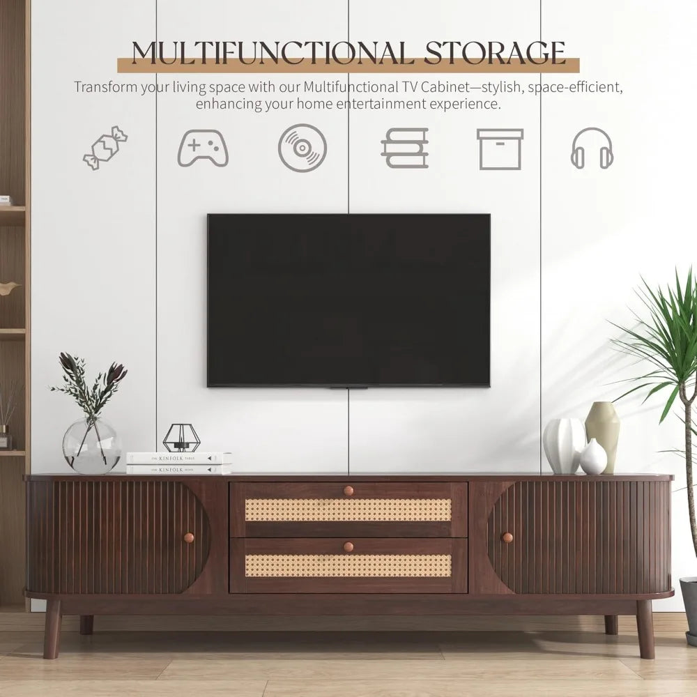 Modern Fluted TV Stand