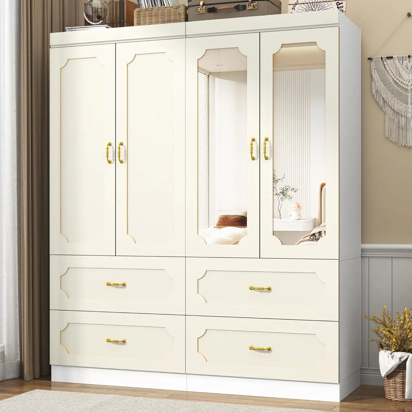 4 Doors Armoire Wardrobe