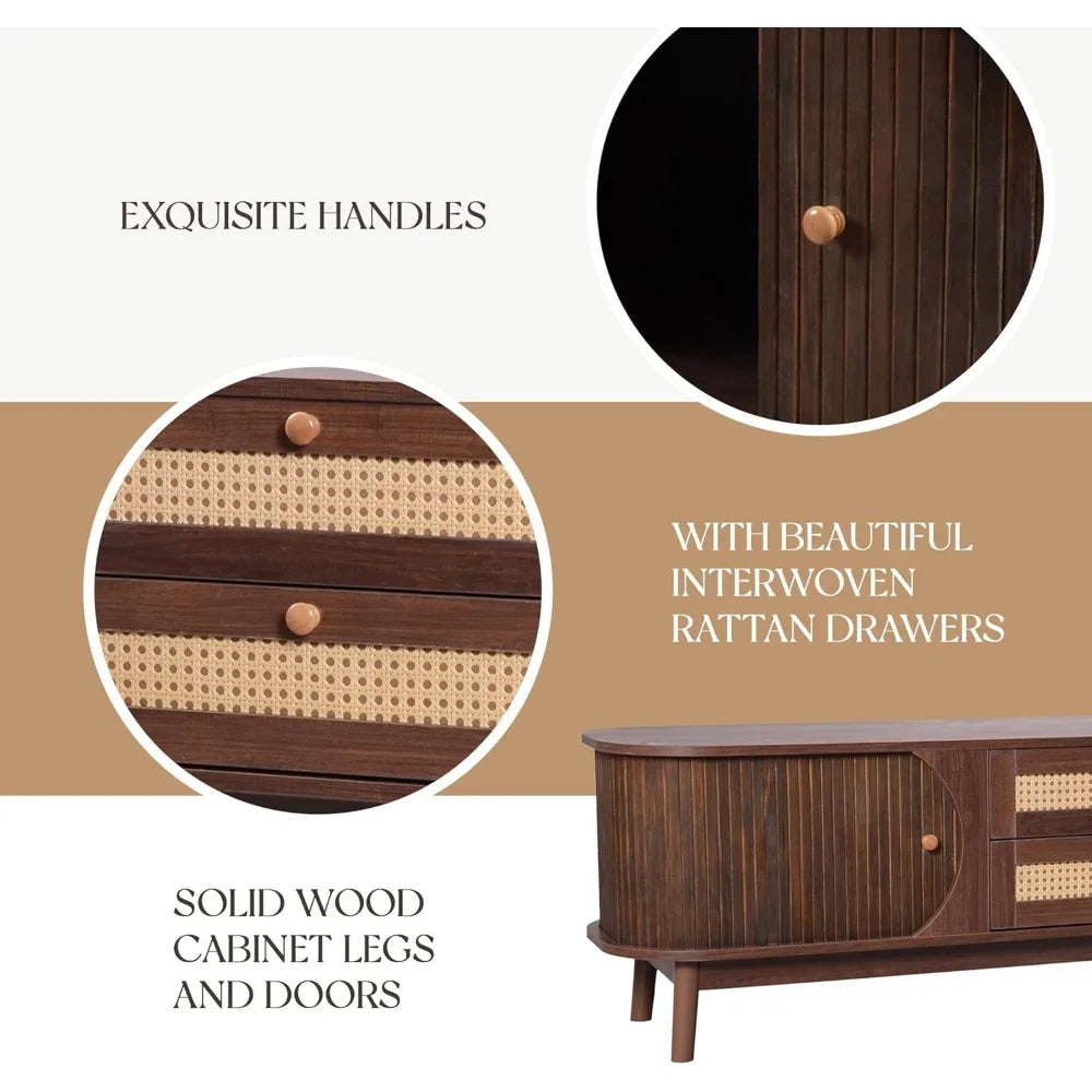 Modern Fluted TV Stand