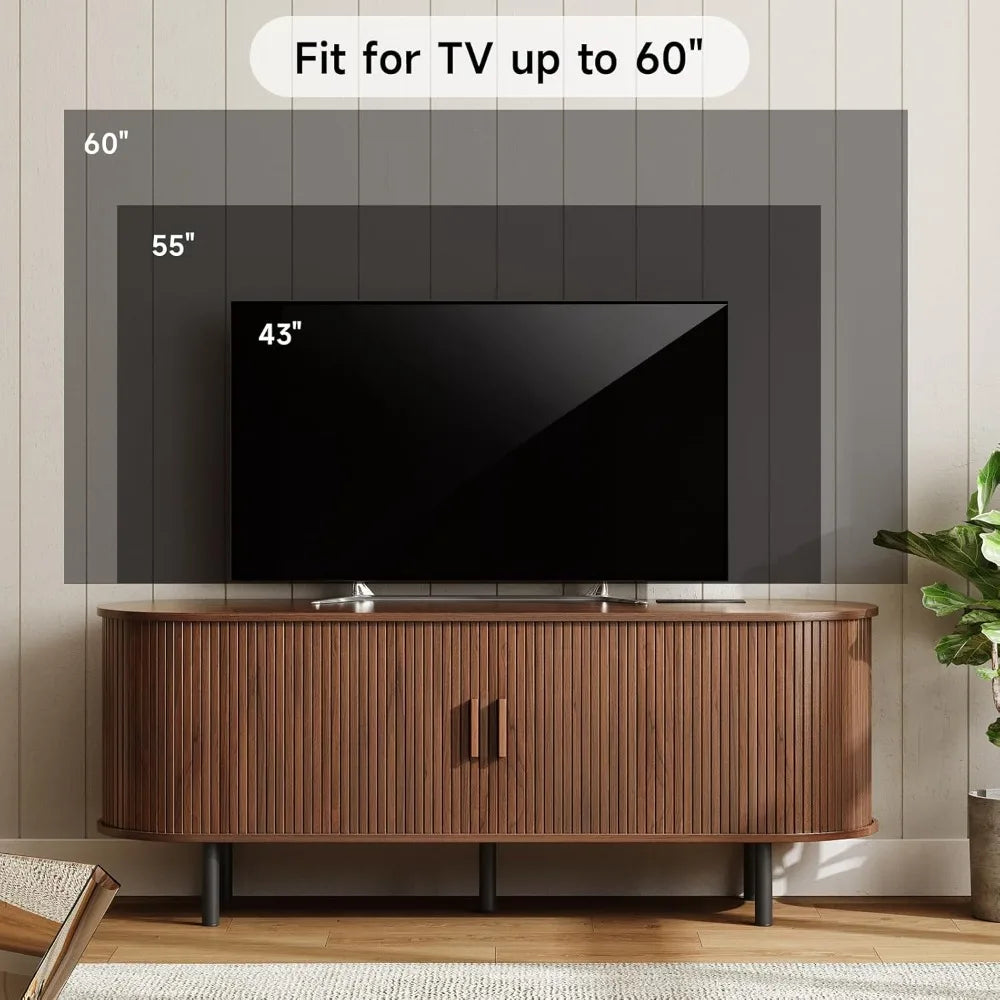 TV Stand with Sliding Doors