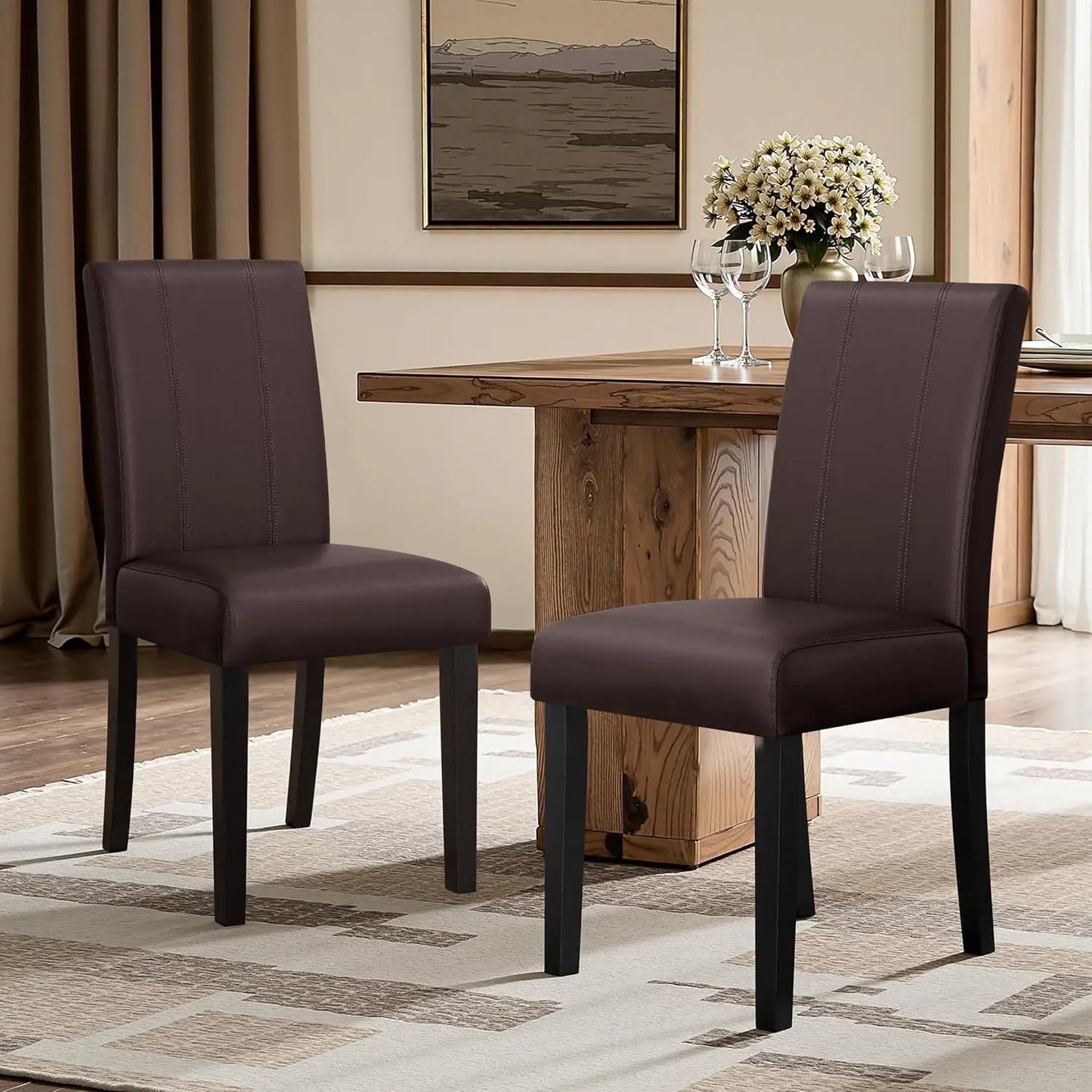 Leather Dining Chairs (Set of 6)