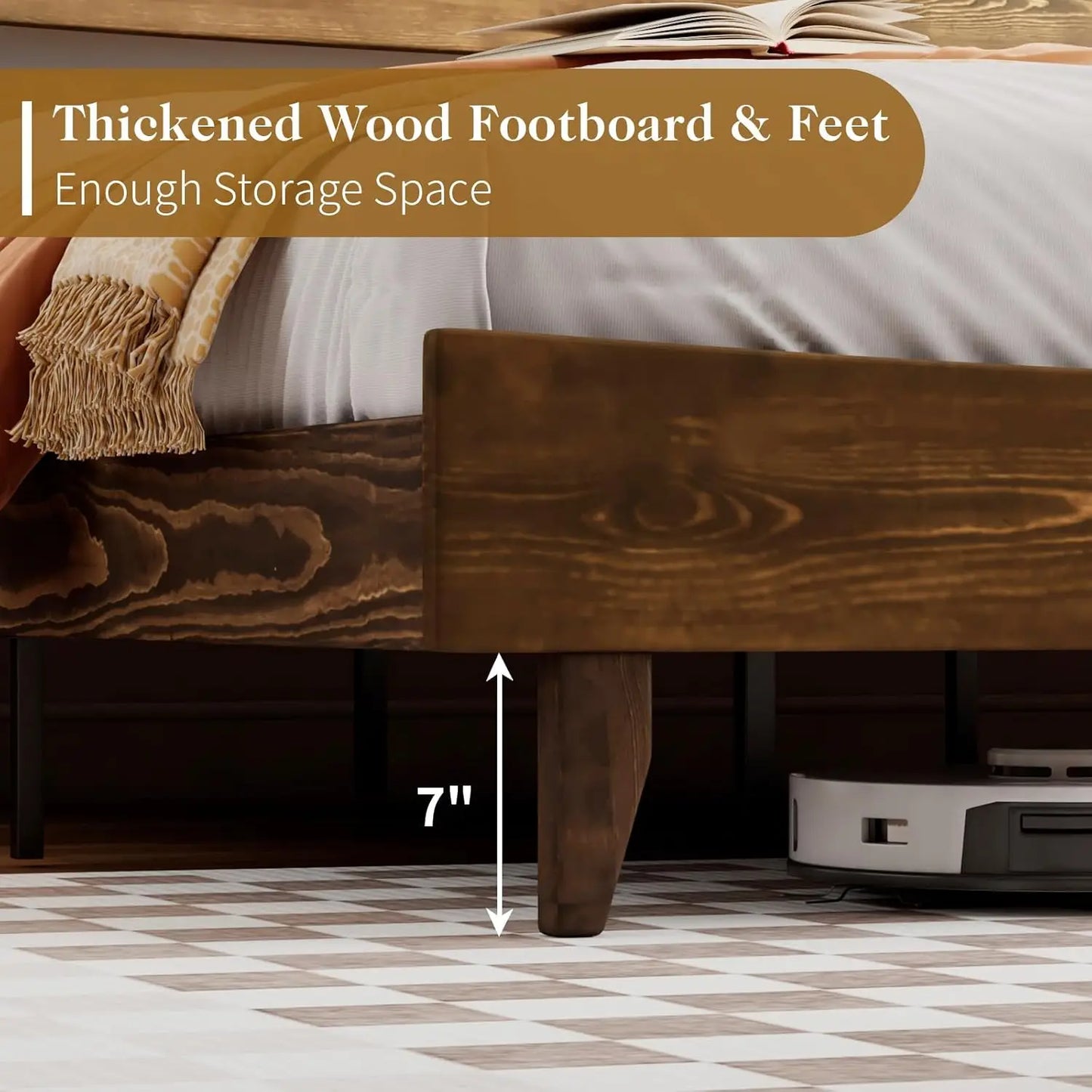 Solid Wood Platform Bed