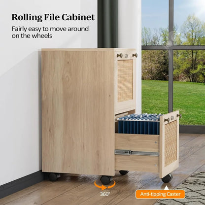 2 Drawer File Cabinet with Lock