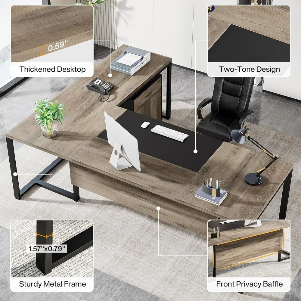 L-Shaped Executive Desk
