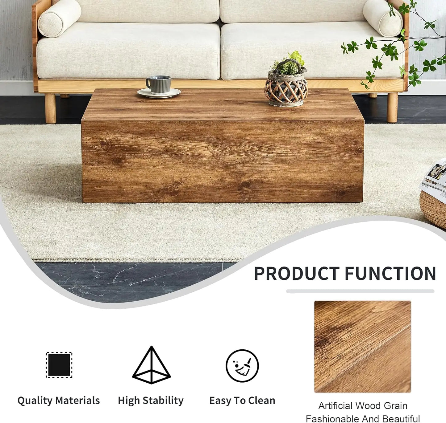 Wood Grain Coffee Table