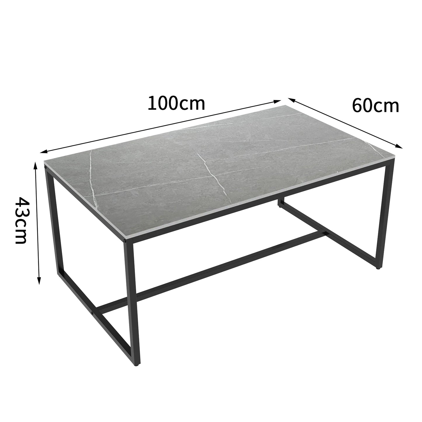 Marble & Metal Coffee Table