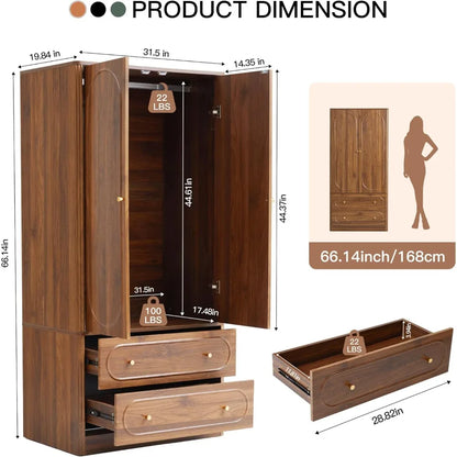 Fluted Freestanding Armoire