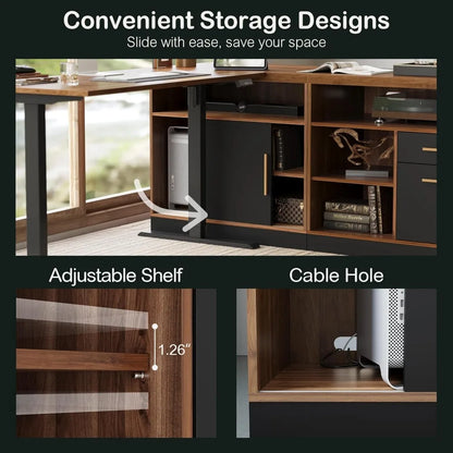 Wood File Cabinet with Door