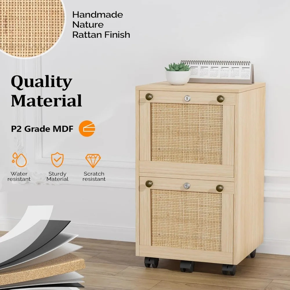 2 Drawer File Cabinet with Lock