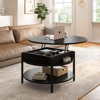 Round Lift Top Small Coffee Table