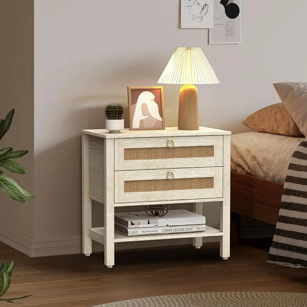 White Night Stand Set Of 2