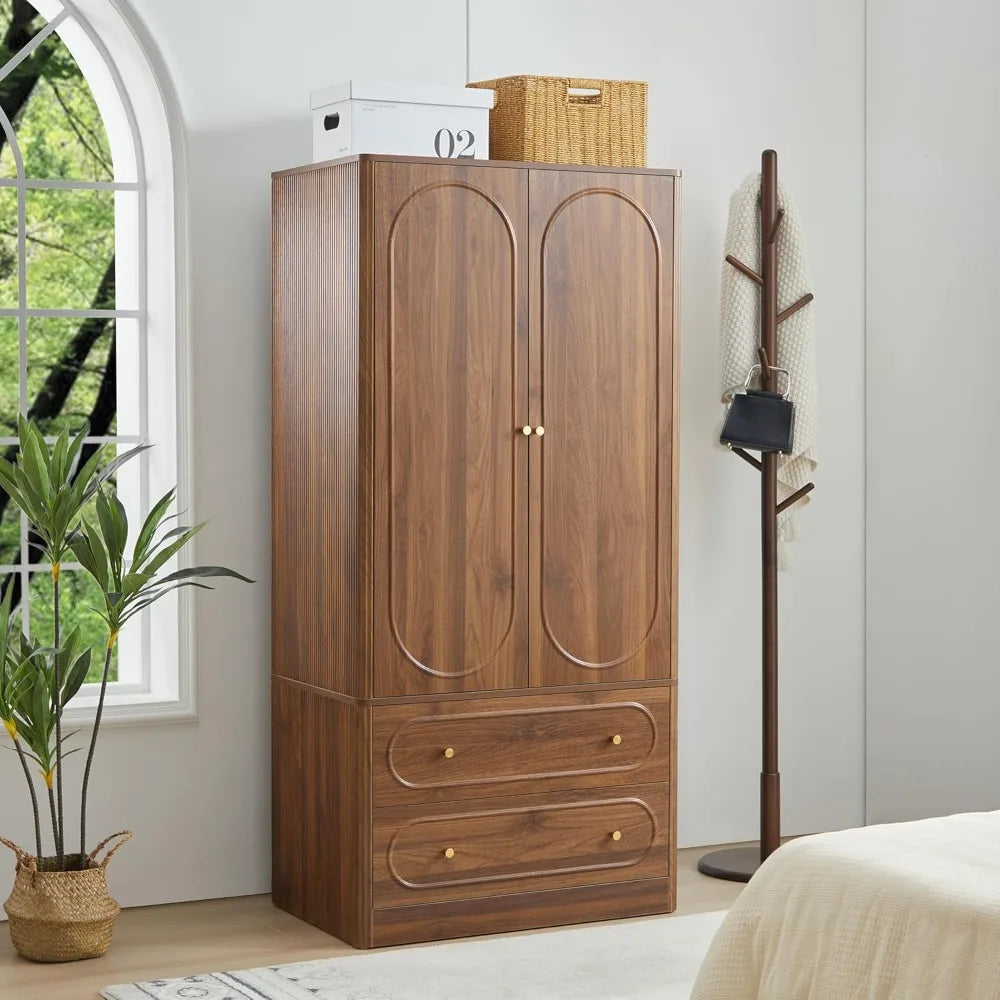 Fluted Freestanding Armoire
