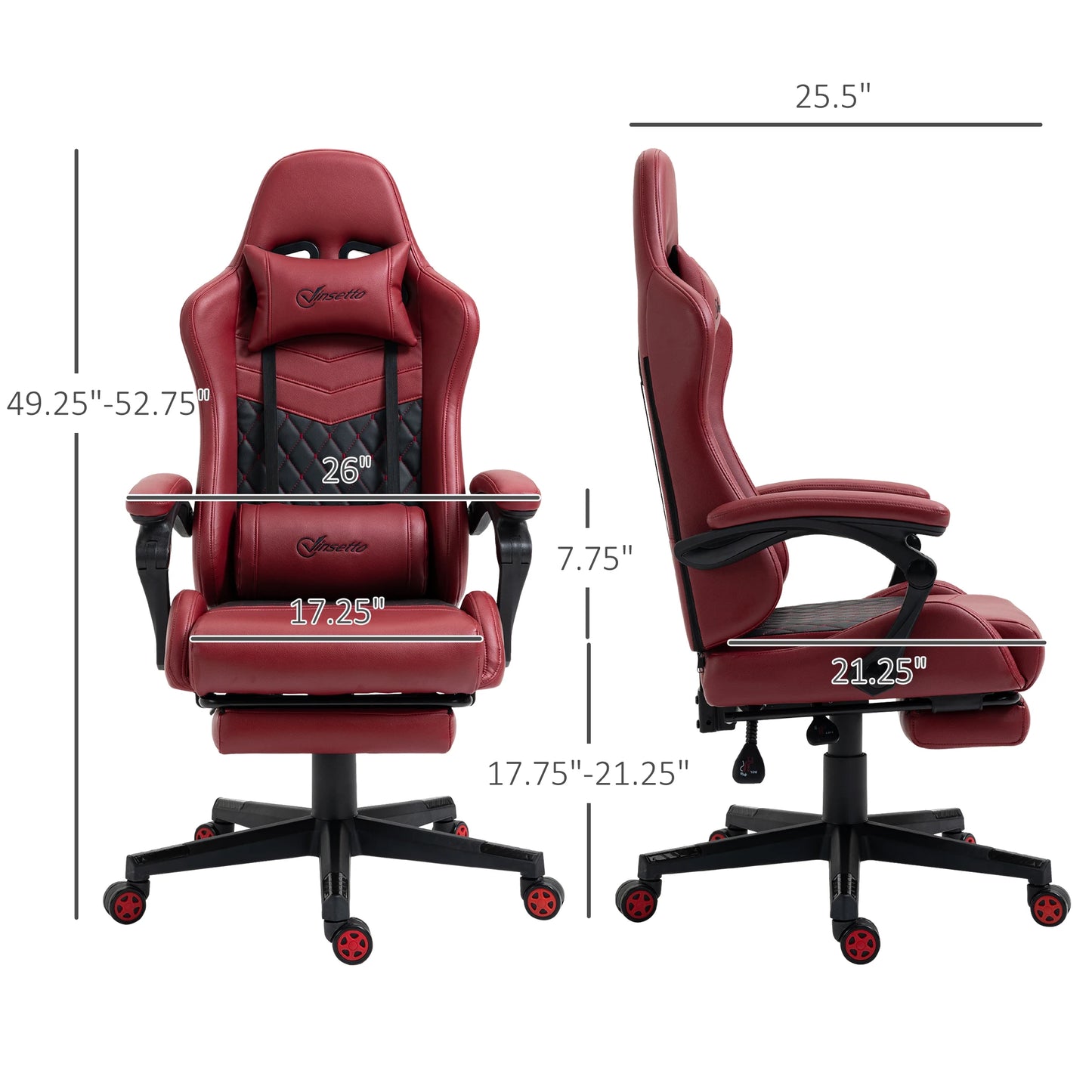 Gaming Chair with Footrest