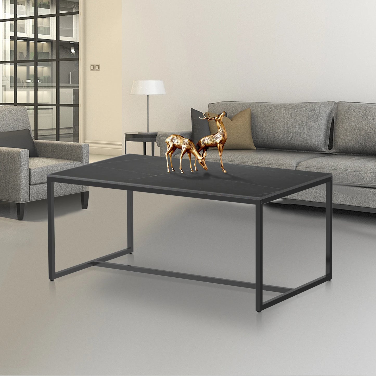 Marble & Metal Coffee Table