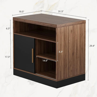 Wood File Cabinet with Door