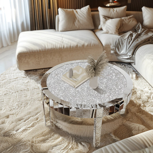 Mirrored Crystal Coffee Table