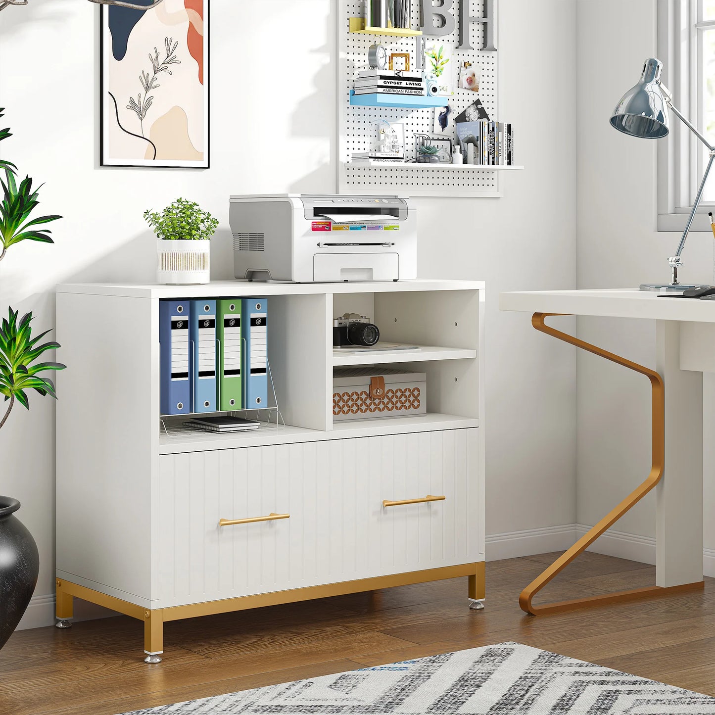 Lateral File Cabinet with Drawer
