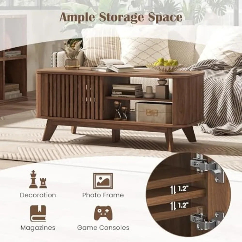 Mid-Century Coffee Table with Storage