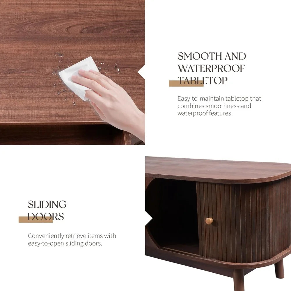 Modern Fluted TV Stand