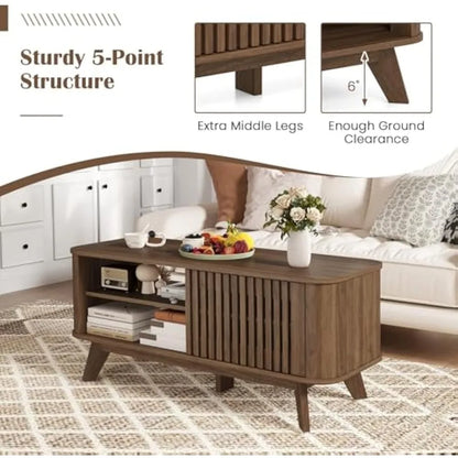 Mid-Century Coffee Table with Storage