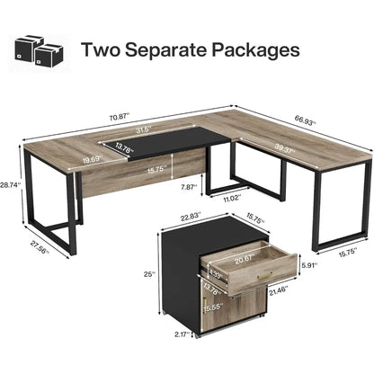L-Shaped Executive Desk