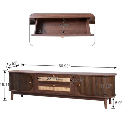 Modern Fluted TV Stand