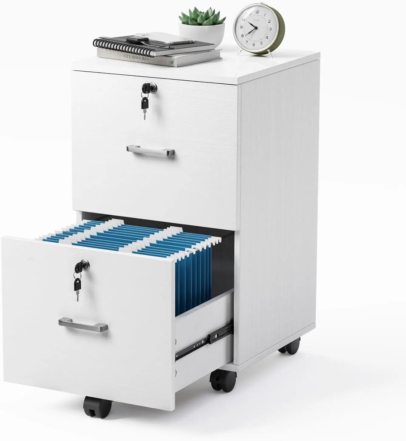 2 Drawer File Cabinet with Lock