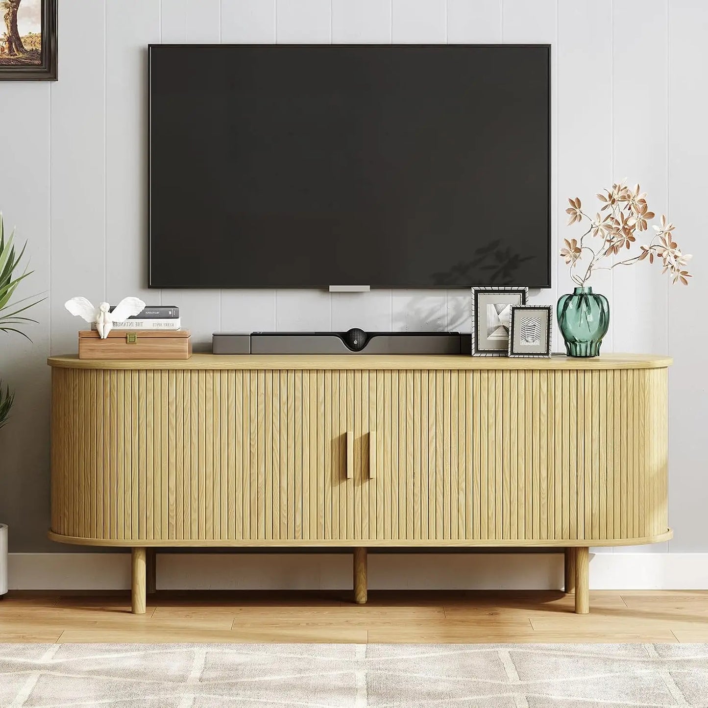 TV Stand with Sliding Doors