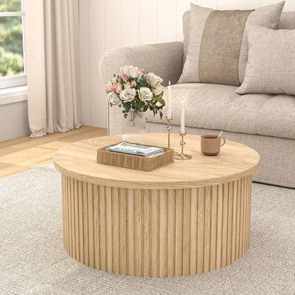 Lift-Top Fluted Coffee Table