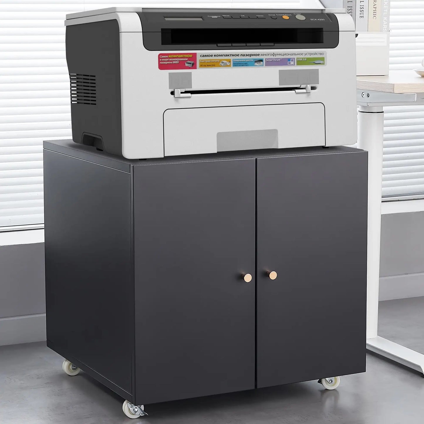 Lateral File Cabinet with Wheels