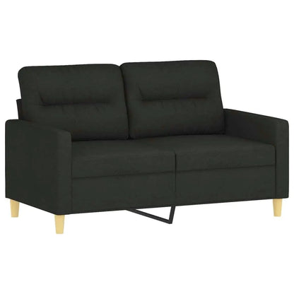 Stylish Black 2-Seater Fabric Sofa