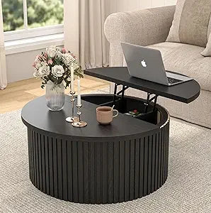 Lift-Top Fluted Coffee Table