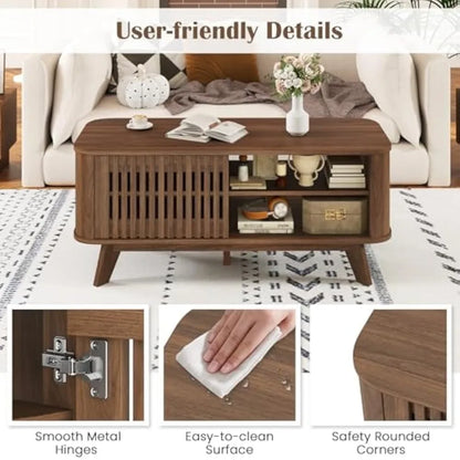 Mid-Century Coffee Table with Storage