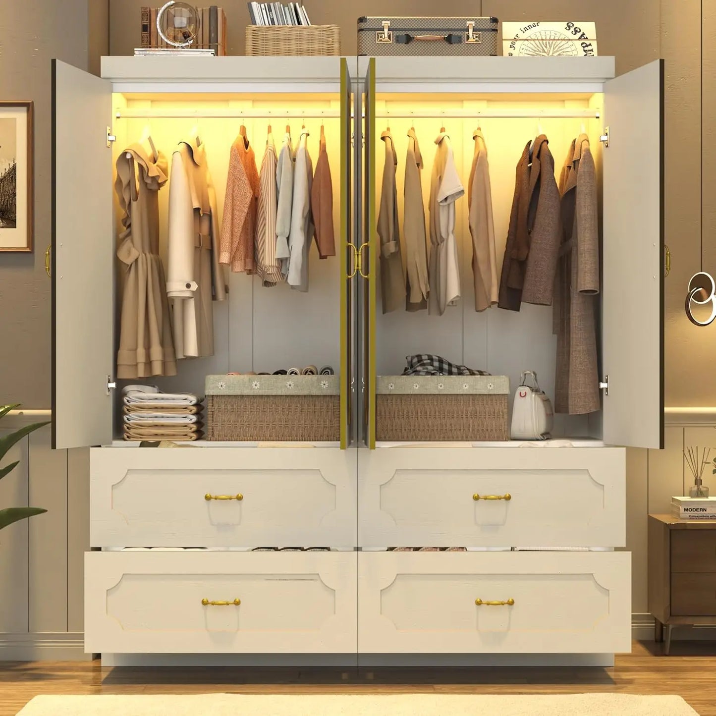 4 Doors Armoire Wardrobe