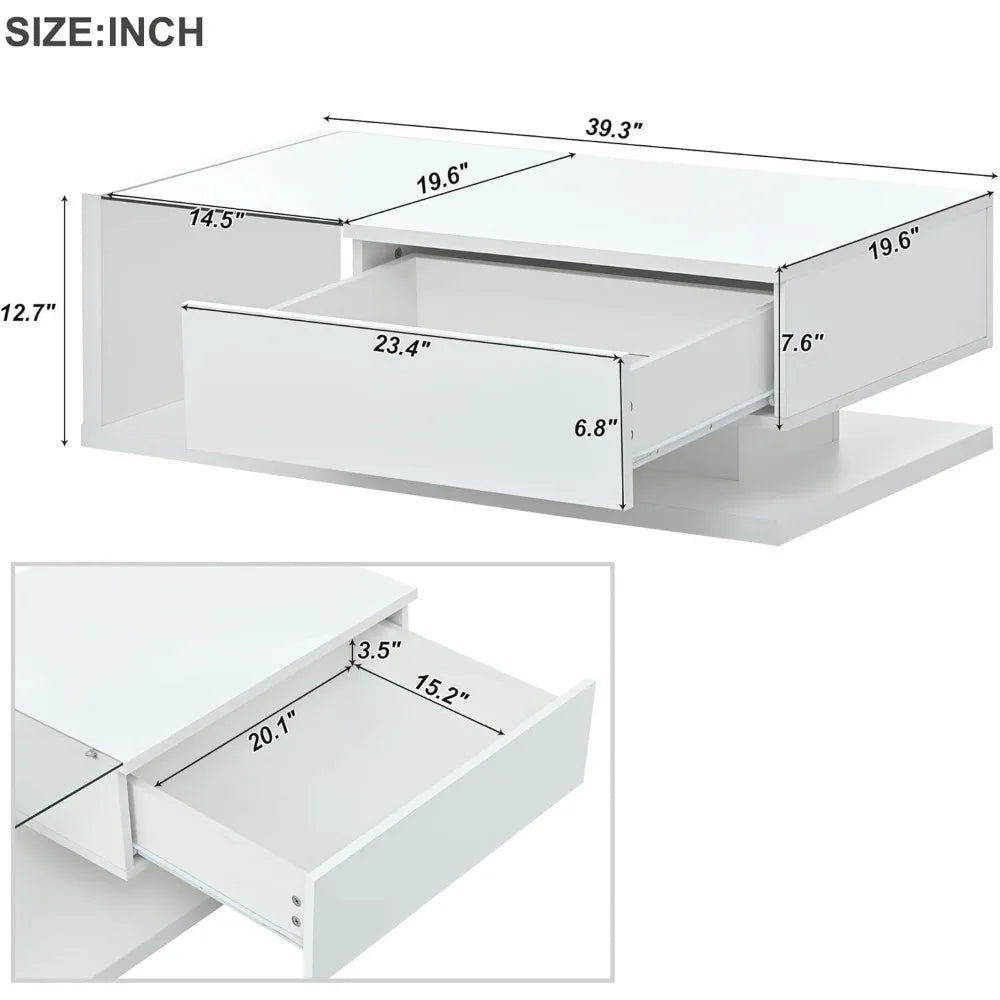 Coffee Table with Tempered Glass