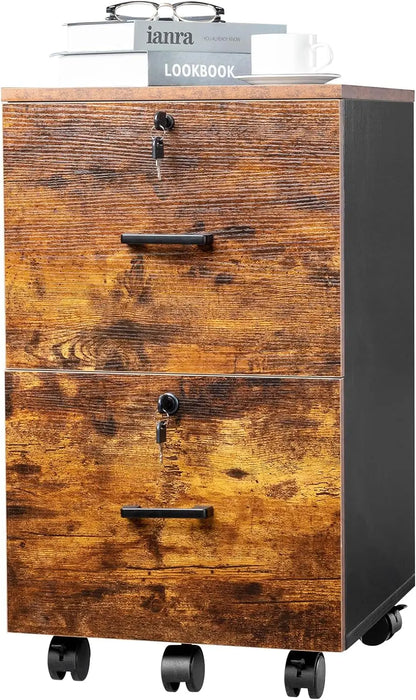 2 Drawer File Cabinet with Lock