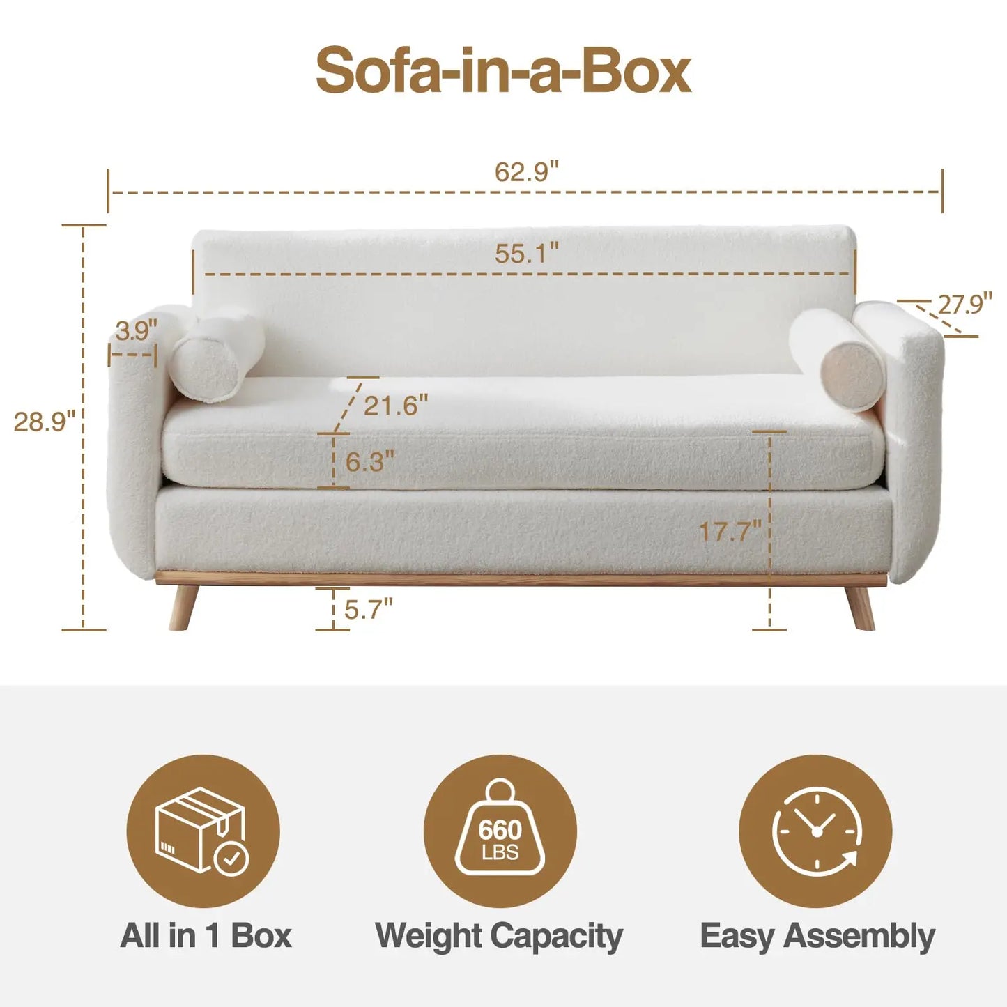 YIL&GA Loveseat with LED & USB