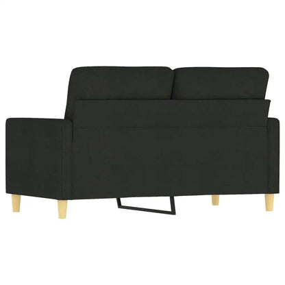Stylish Black 2-Seater Fabric Sofa
