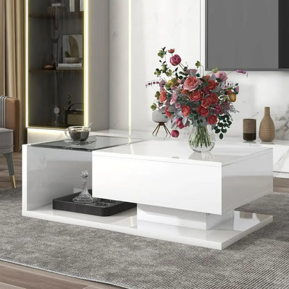 Coffee Table with Tempered Glass