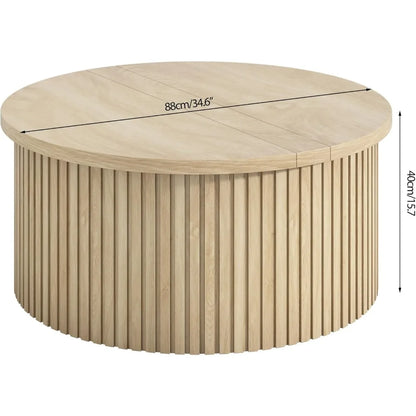 Lift-Top Fluted Coffee Table