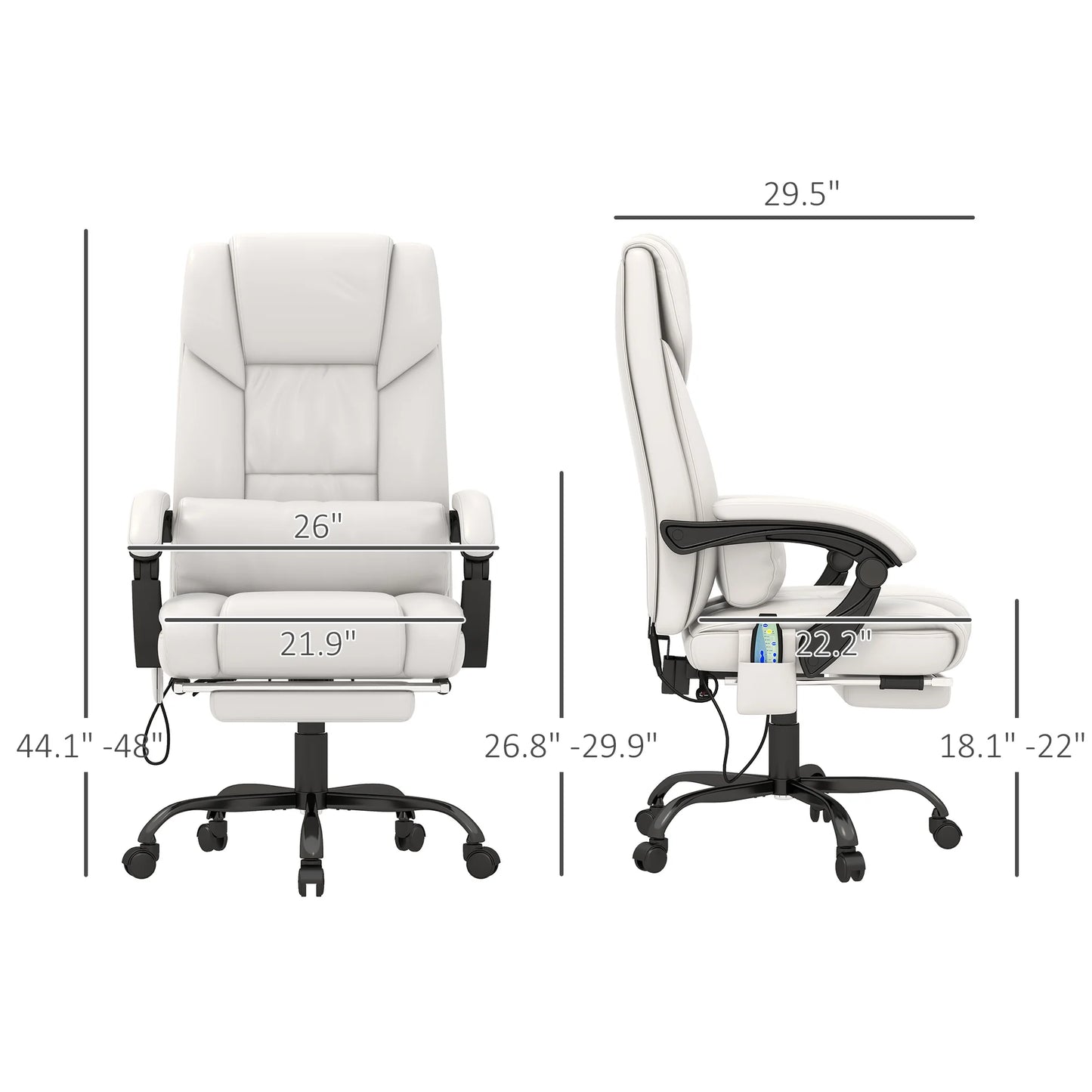 Massage Office Chair with 6 Vibrating Pointse