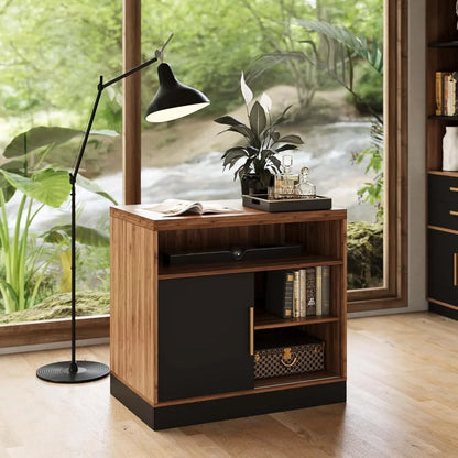 Wood File Cabinet with Door