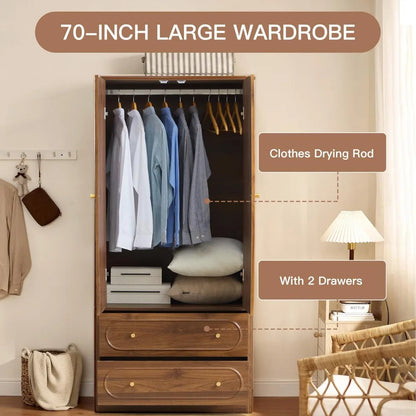 Fluted Freestanding Armoire