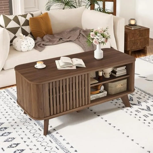 Mid-Century Coffee Table with Storage