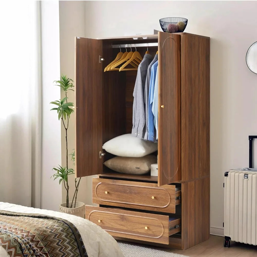 Fluted Freestanding Armoire