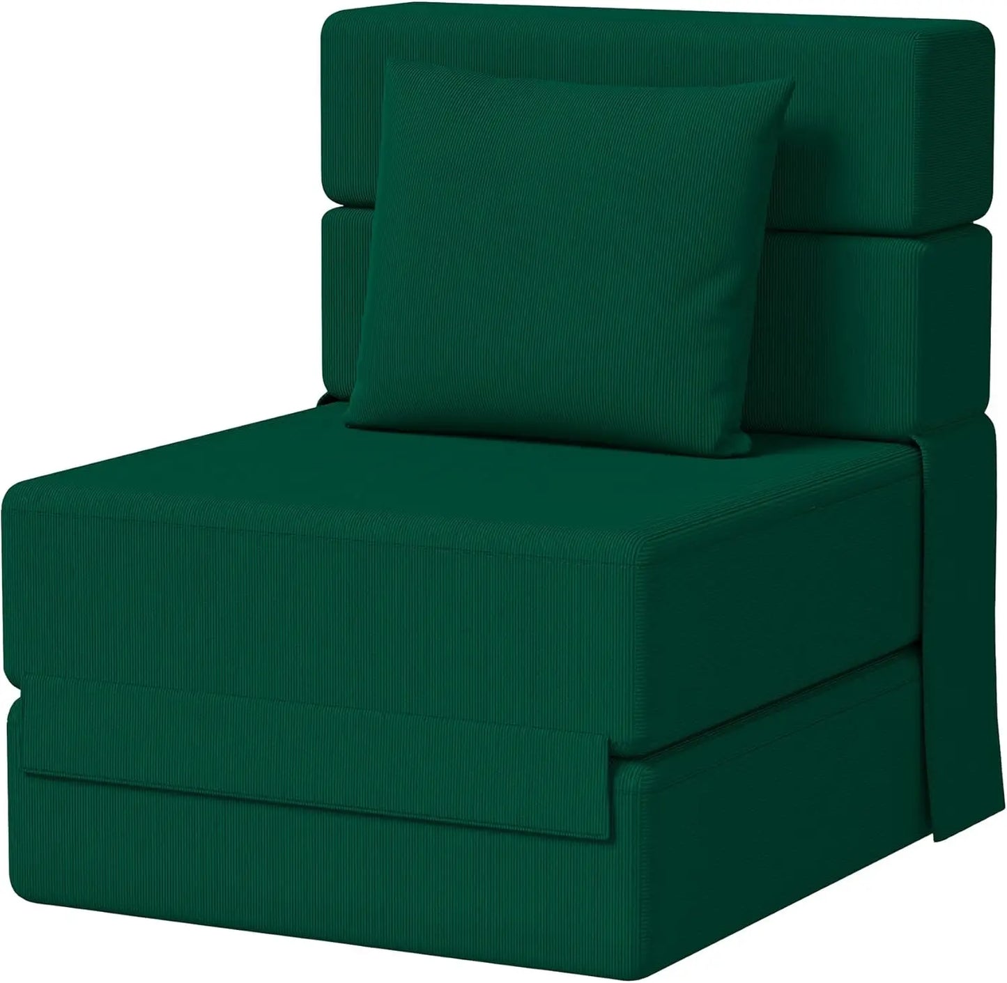 Green Corduroy Folding Sofa Bed Couch