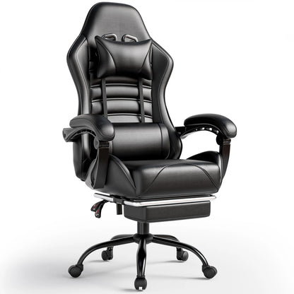 Ergonomic Gaming Chair with Footrest