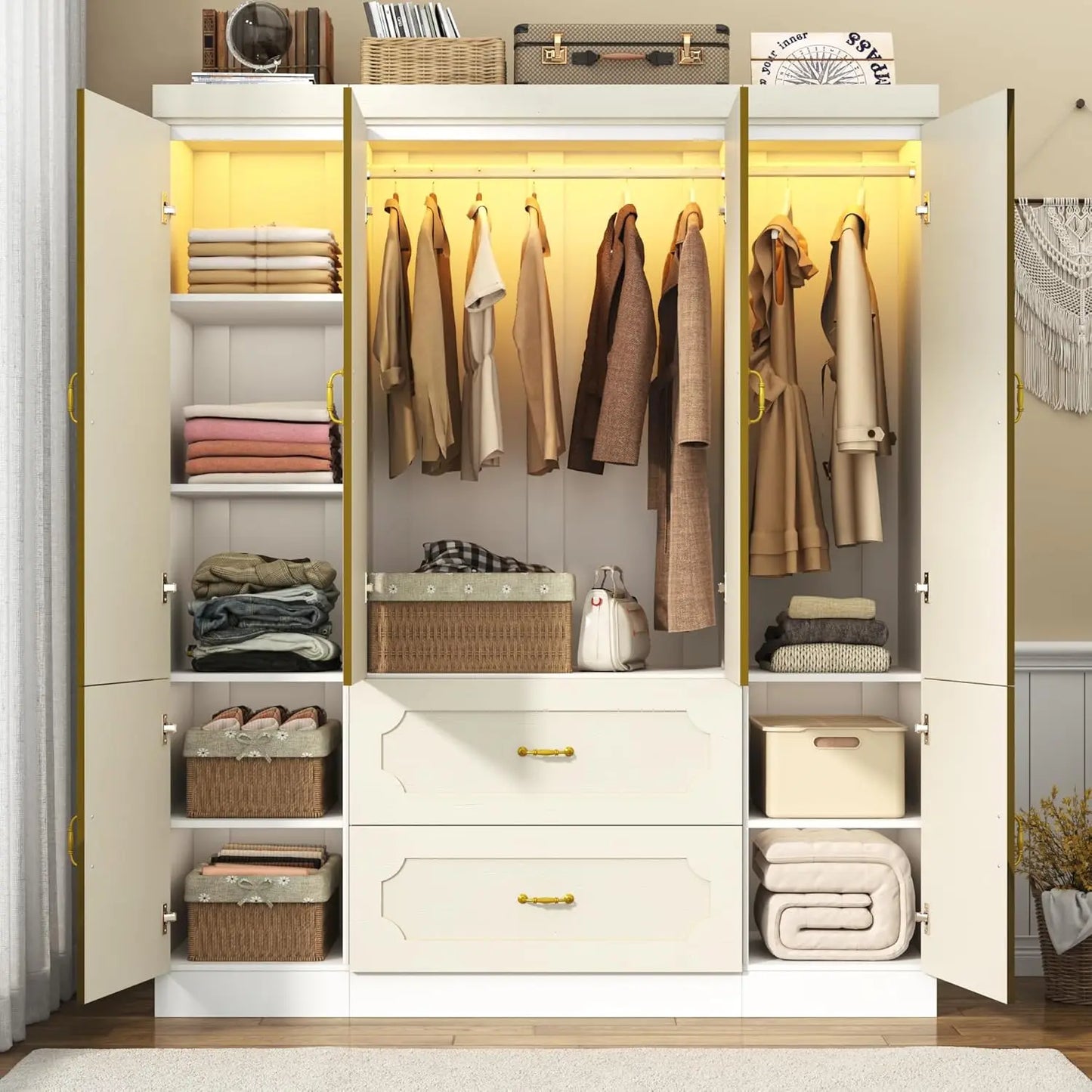 4 Doors Armoire Wardrobe