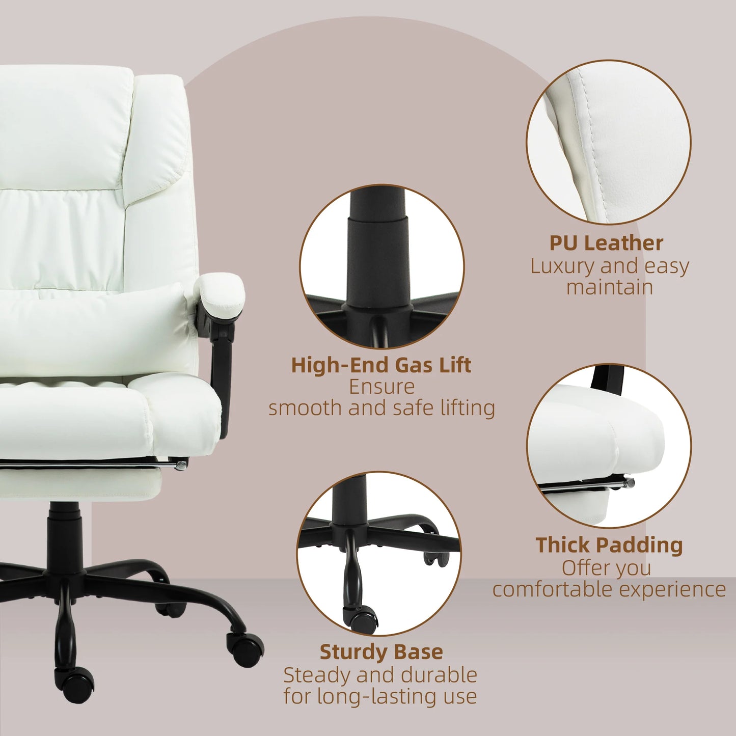 Massage Office Chair with 6 Vibrating Pointse