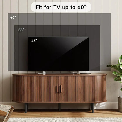TV Stand with Sliding Doors